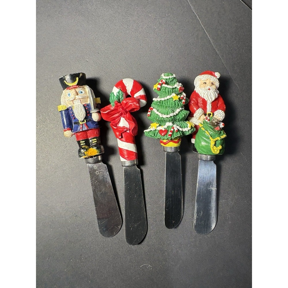 Angel Spreaders 4pc set Cheese/Butter 1999 Boston Warehouse Christmas Knife NIB